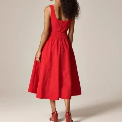Collection drop-waist dress in taffeta