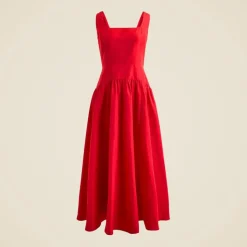 Collection drop-waist dress in taffeta