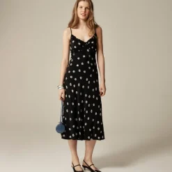 Collection embellished ruffle-trim slip dress