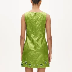 Collection embellished shift dress in memory satin