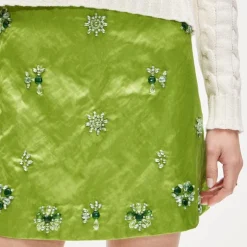 Collection Fairfax embellished mini skirt in memory satin