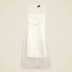 Collection layered shift dress in liquid organza