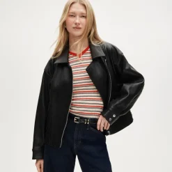 Collection leather motorcycle jacket