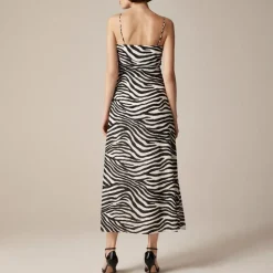 Collection ruched maxi dress in zebra print