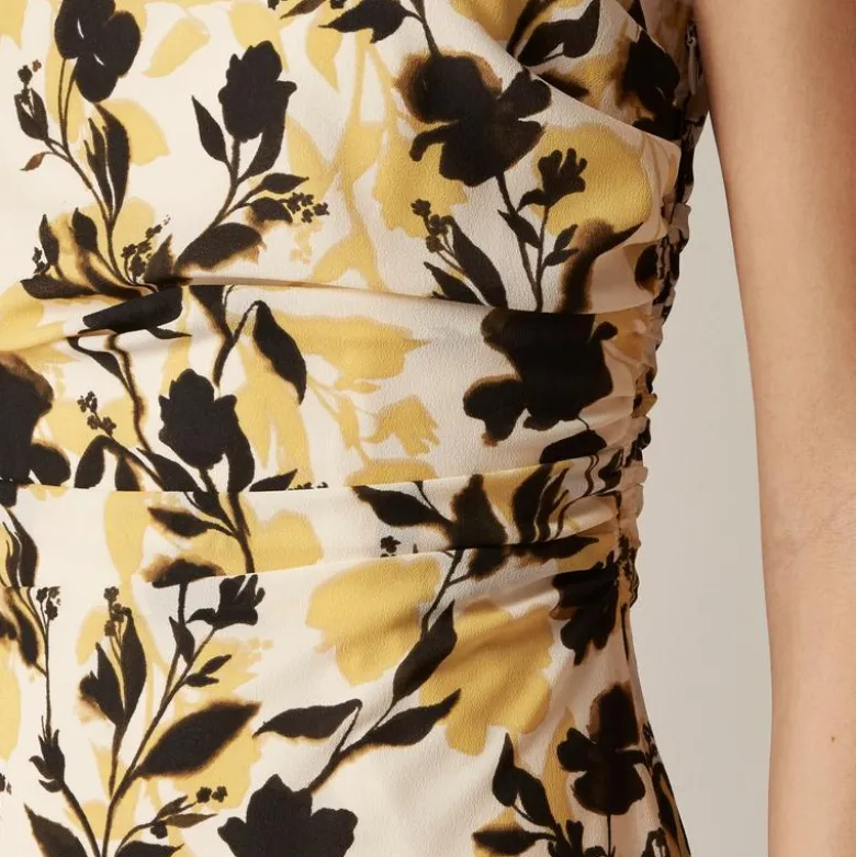 Collection ruched maxi dress in floral print