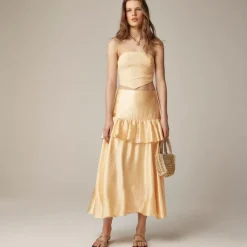 Collection ruffle-tier midi skirt