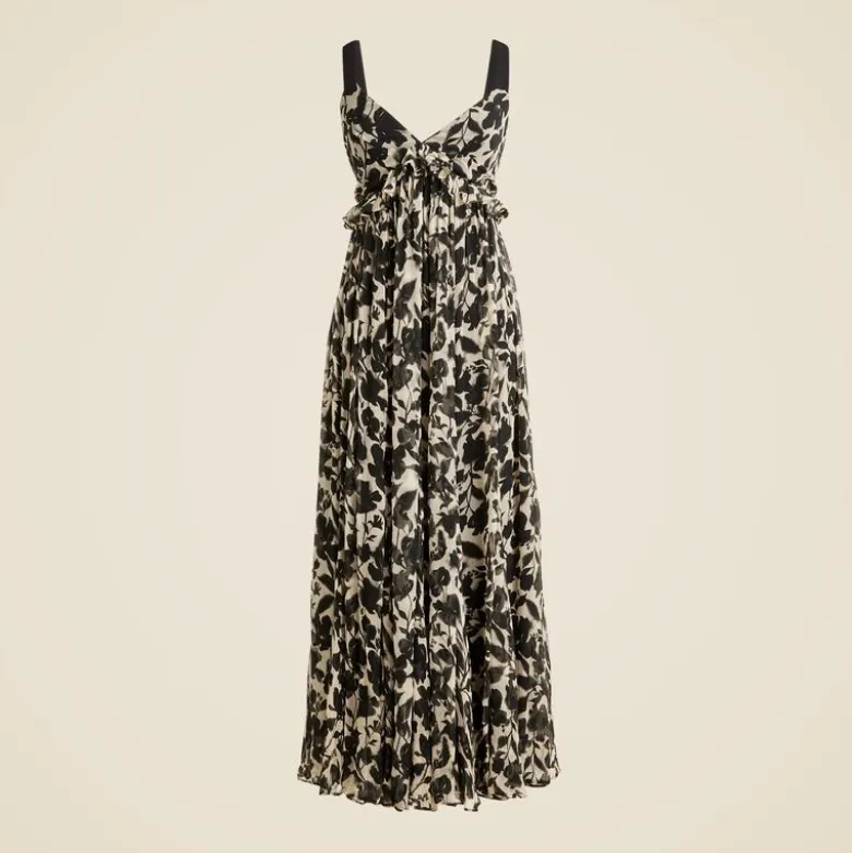 Collection ruffle-trim dress in chiffon