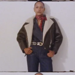 Collection shearling moto jacket