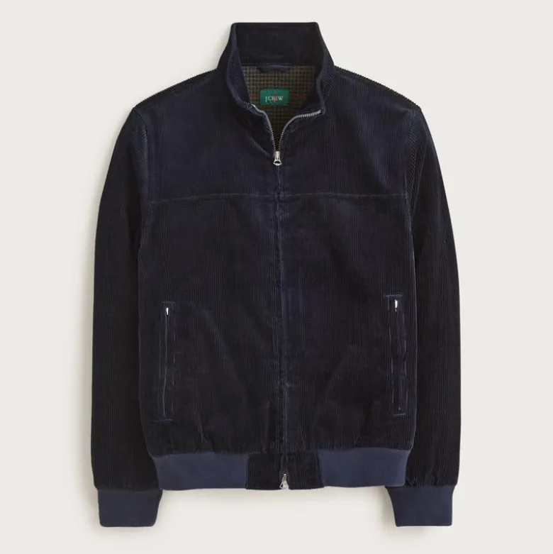 Corduroy jacket with wool-blend lining