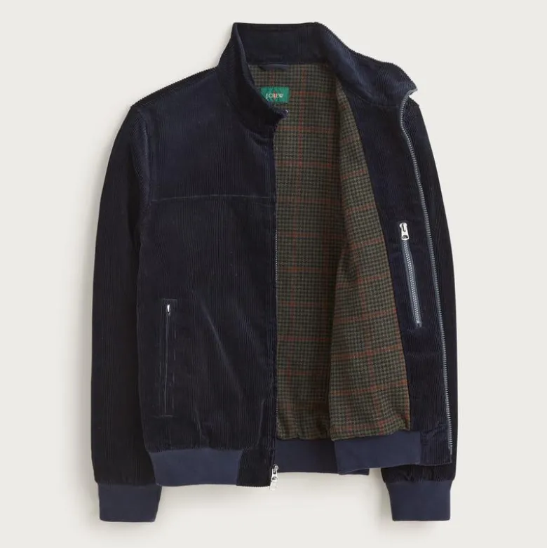 Corduroy jacket with wool-blend lining