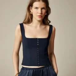 Corset top in stretch ponte