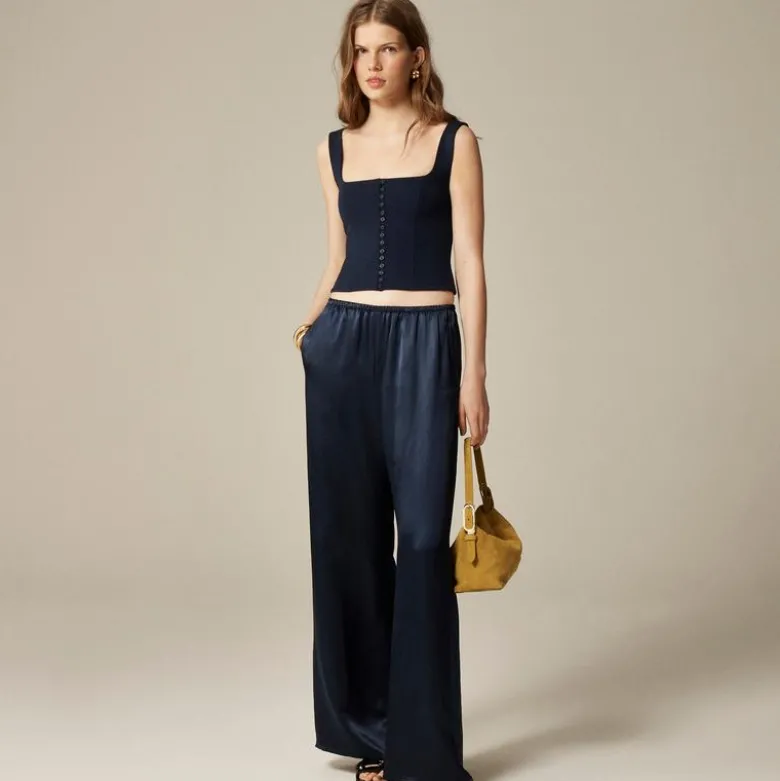 Corset top in stretch ponte