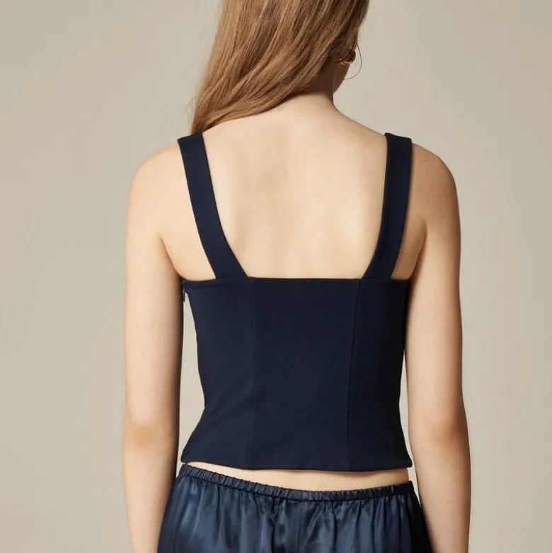 Corset top in stretch ponte
