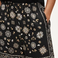 Cosmo pant in bandana-print viscose twill