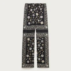 Cosmo pant in bandana-print viscose twill