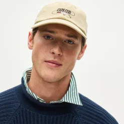 Cotton canvas cap with embroidery