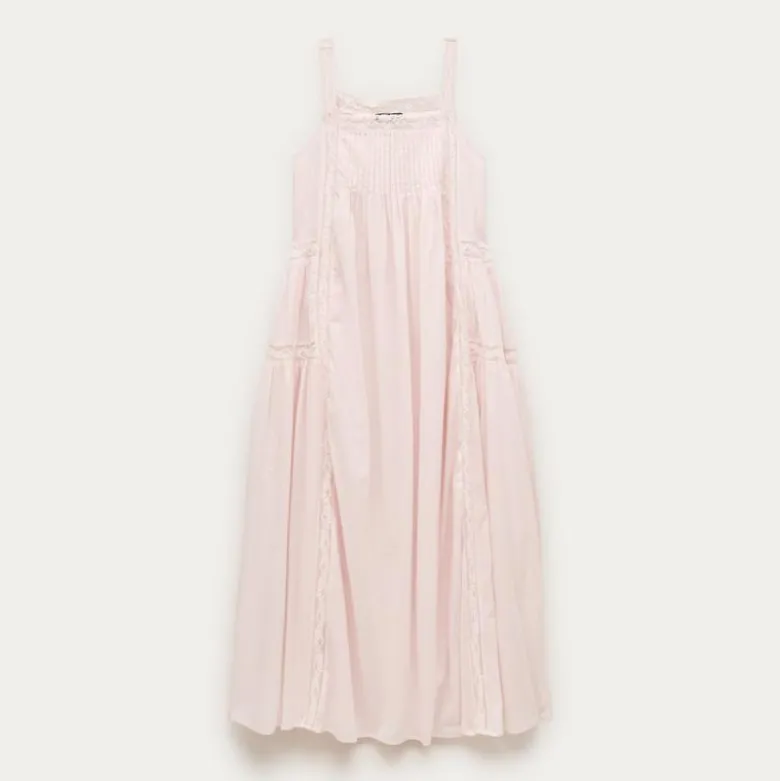 Cotton voile lace-trim sundress