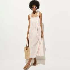 Cotton voile lace-trim sundress