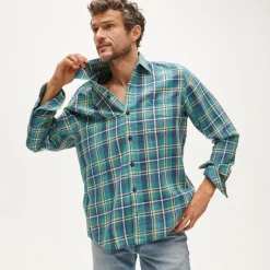 Cotton-hemp blend twill shirt