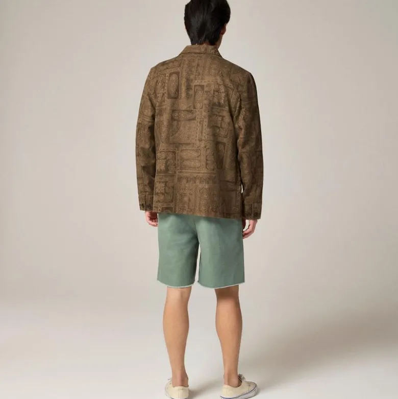 Cotton-linen blend chore jacket