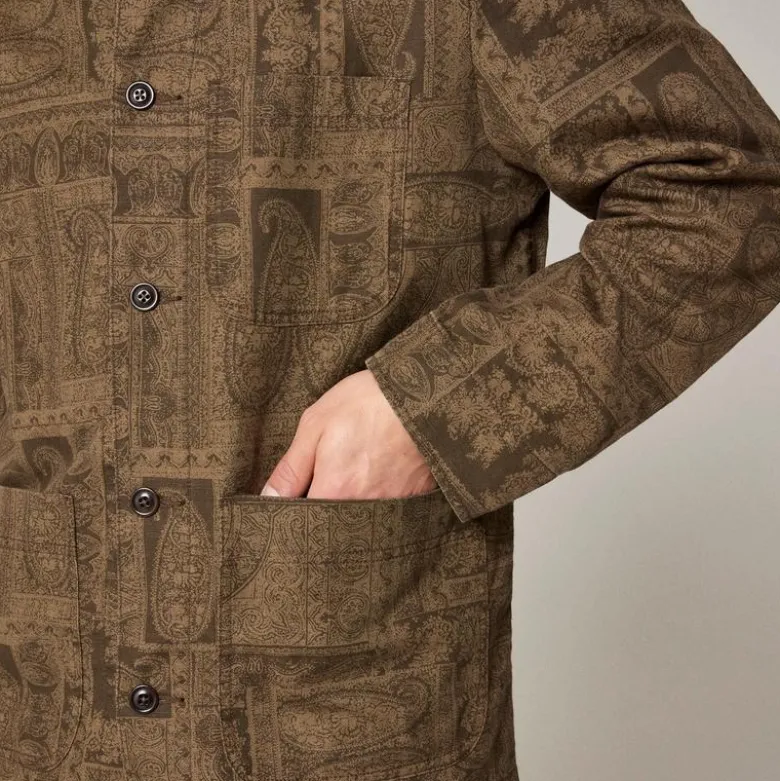 Cotton-linen blend chore jacket