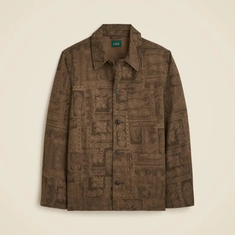 Cotton-linen blend chore jacket