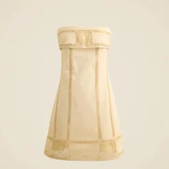 Crochet-panel mini dress