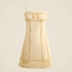 Crochet-panel mini dress