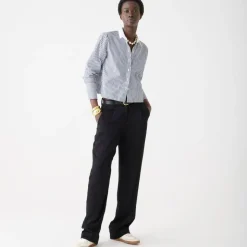 Cropped garçon shirt in striped print