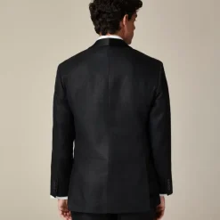 Crosby Classic-fit shawl-collar tuxedo jacket in linen herringbone