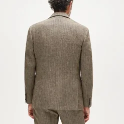 Crosby Classic-fit suit jacket in linen herringbone twill