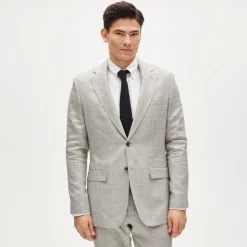 Crosby Classic-fit suit jacket in English wool-linen blend