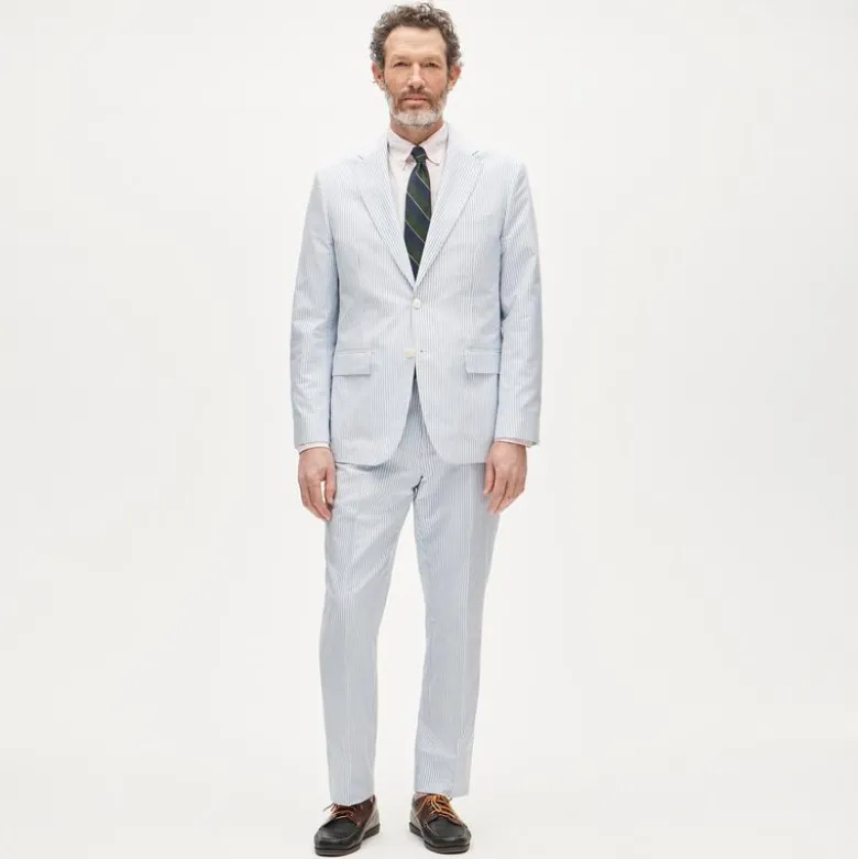 Crosby Classic-fit suit jacket in Portuguese cotton oxford