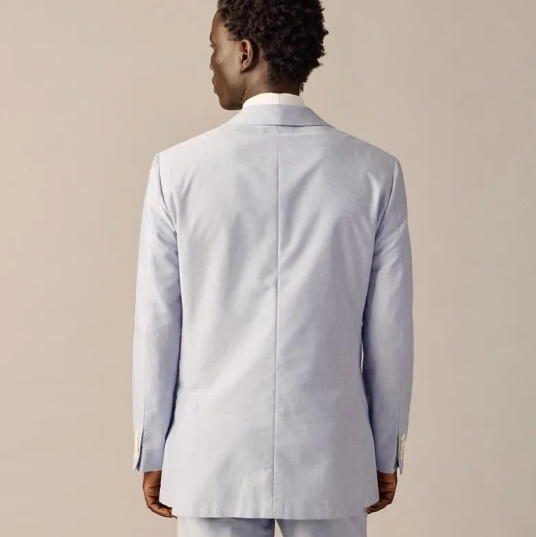 Crosby Classic-fit suit jacket in Portuguese cotton oxford