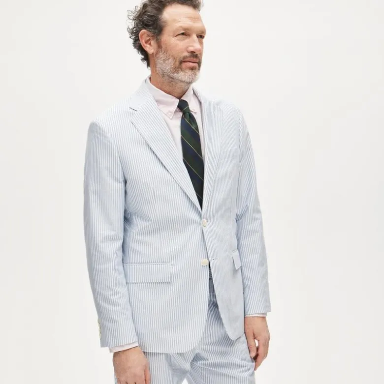 Crosby Classic-fit suit jacket in Portuguese cotton oxford