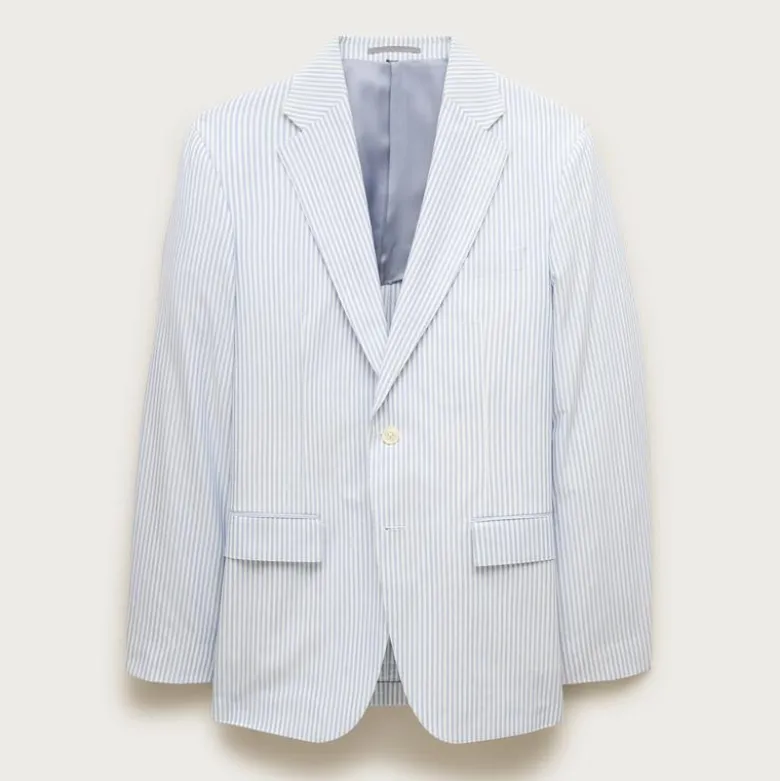 Crosby Classic-fit suit jacket in Portuguese cotton oxford