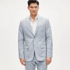 Crosby Classic-fit suit jacket in Baird McNutt Irish cotton-linen blend