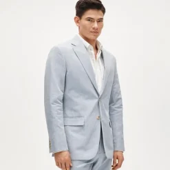 Crosby Classic-fit suit jacket in Baird McNutt Irish cotton-linen blend