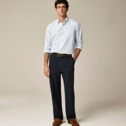 Crosby Classic-fit suit pant in garment-dyed Italian cotton-linen blend