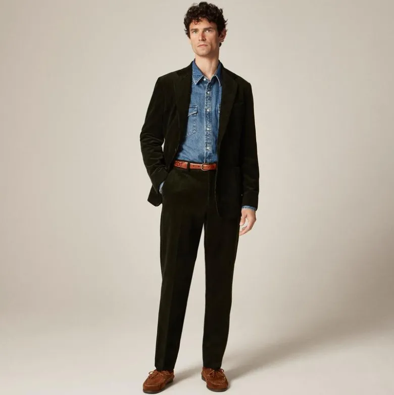Crosby Classic-fit suit pant in Italian corduroy
