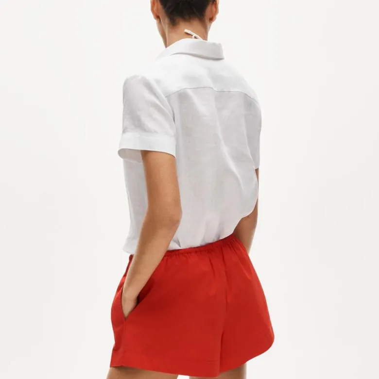 Cruise drawstring short in cotton poplin