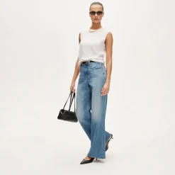 Curvy denim trouser jean
