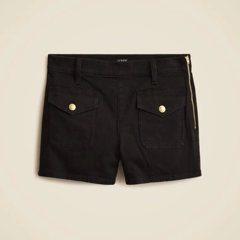 Denim short with sailor pockets