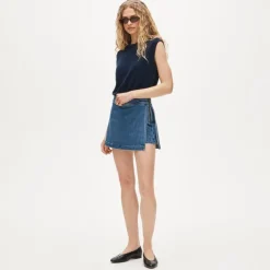 Denim skort