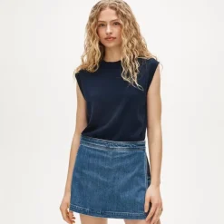 Denim skort