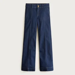 Denim trouser jean with stacked buttons