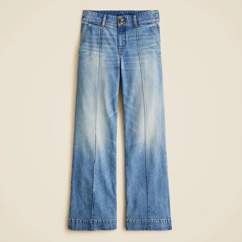 Denim trouser jean with stacked buttons