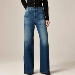 Denim trouser jean with velvet stripe