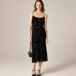 Devoré velvet slip dress
