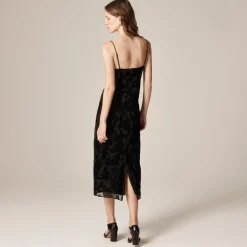 Devoré velvet slip dress
